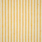 Aldsworth Ticking Ochre fabric featuring narrow golden ochre and off-white vertical stripes in a classic ticking design with a textured woven finish.