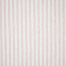 Aldsworth Ticking Pink fabric featuring fine, evenly spaced blush pink and off-white vertical stripes with a subtle woven texture.