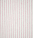 Aldsworth Ticking Pink fabric featuring fine, evenly spaced blush pink and off-white vertical stripes with a subtle woven texture.