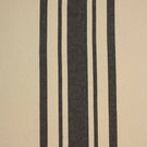 Cream and black striped woven fabric with bold vertical stripes, suitable for curtains, upholstery and soft furnishing projects.