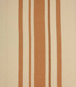 Cream and terracotta striped woven fabric with bold vertical stripes, ideal for curtains, upholstery and soft furnishing projects.