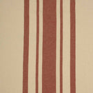 Cream and muted terracotta striped woven fabric with bold vertical stripes and a natural textured finish for curtains and upholstery.