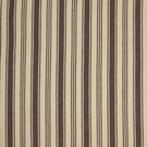 Cream and dark brown striped woven fabric with a classic vertical stripe design and natural textured finish suitable for curtains and upholstery.