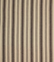 Cream and dark brown striped woven fabric with a classic vertical stripe design and natural textured finish suitable for curtains and upholstery.