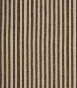 Close-up of fine brown stripe fabric on a natural cream background showing detailed weave texture.