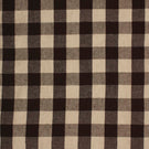 Large-scale brown and cream gingham fabric with a classic checked pattern and woven texture.