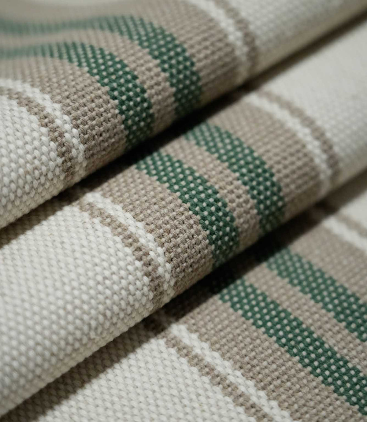 Alma Stripe Fabric / Green