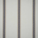 Alma Stripe Marina woven fabric featuring widely spaced navy blue and natural beige vertical stripes on a warm off-white background.