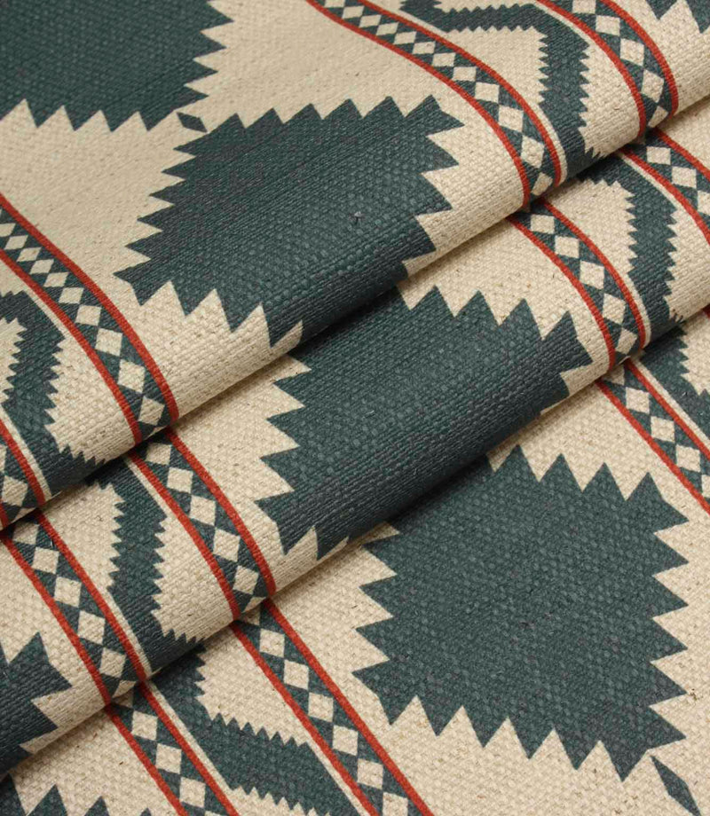 Arden Geo Fabric / Azure | Just Fabrics