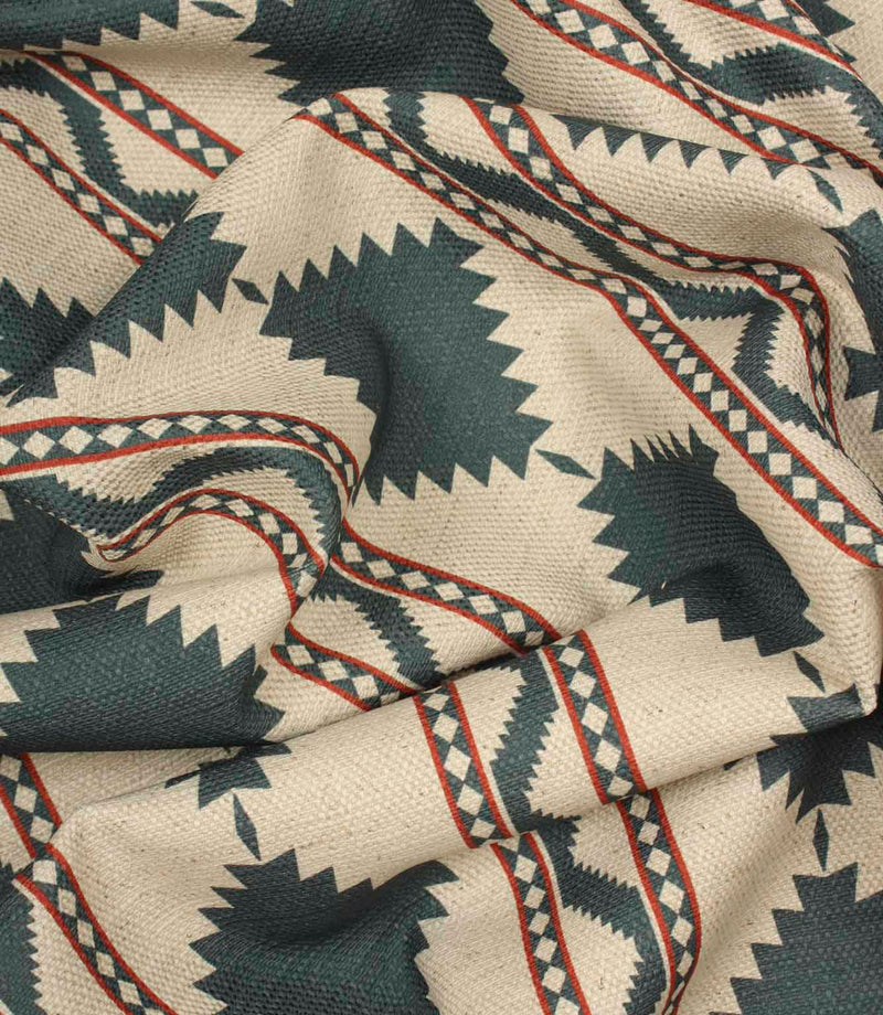 Arden Geo Fabric / Azure | Just Fabrics