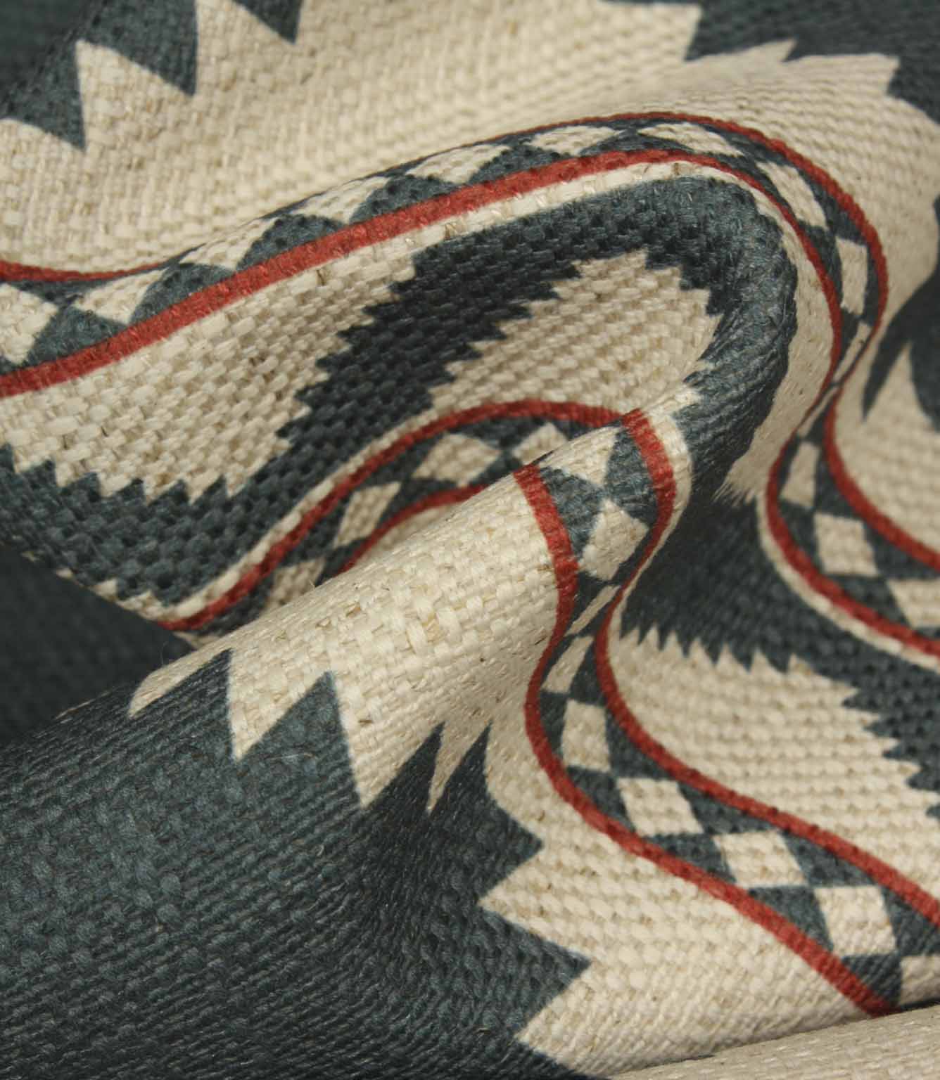 Arden Geo Fabric / Azure | Just Fabrics