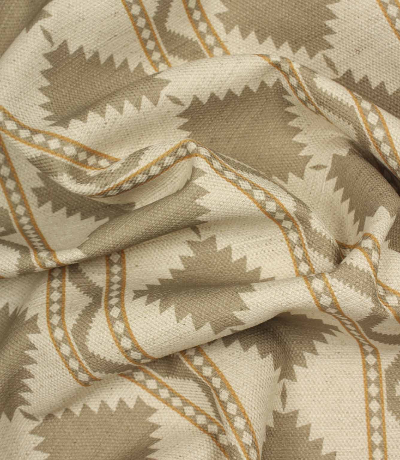 Arden Geo Fabric / Mushroom | Just Fabrics
