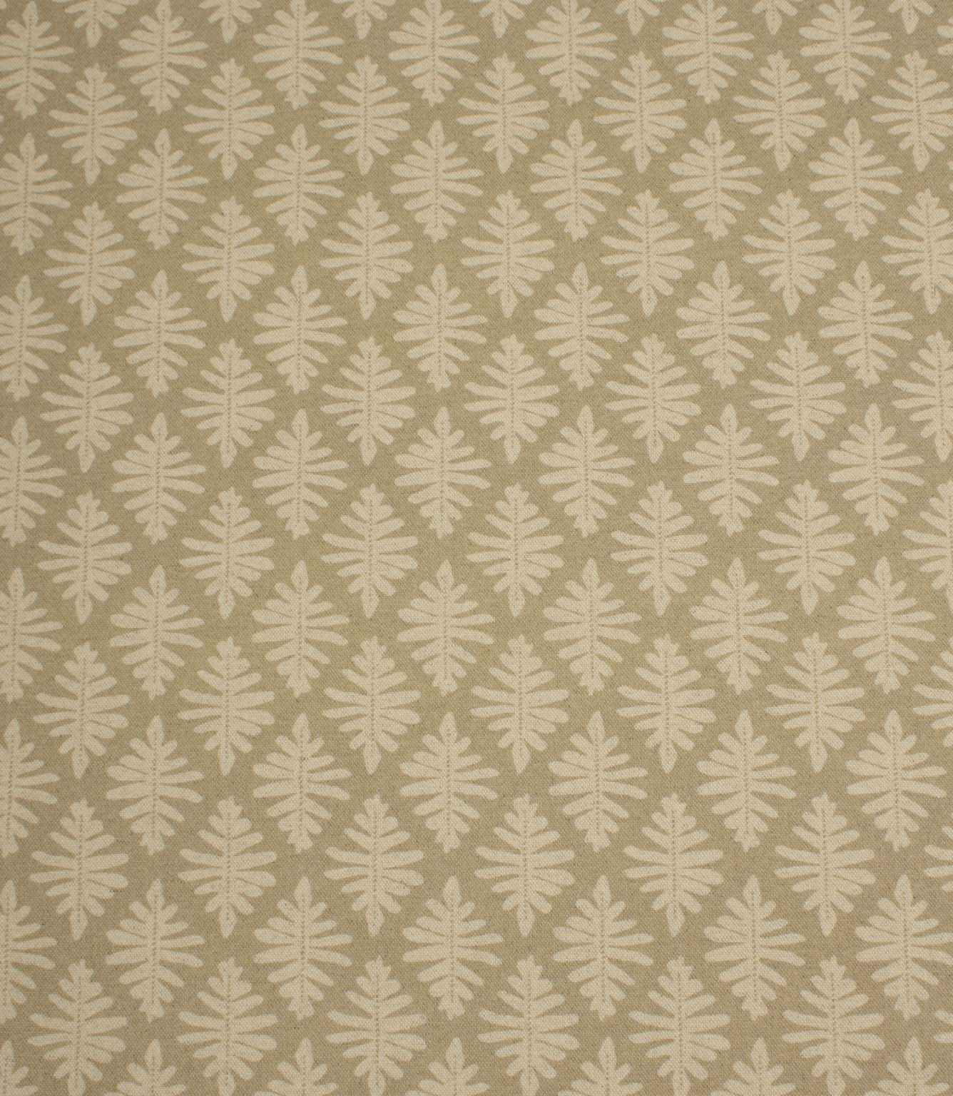 Ashleaf woven foliage fabric in Almond with small-scale botanical pattern.