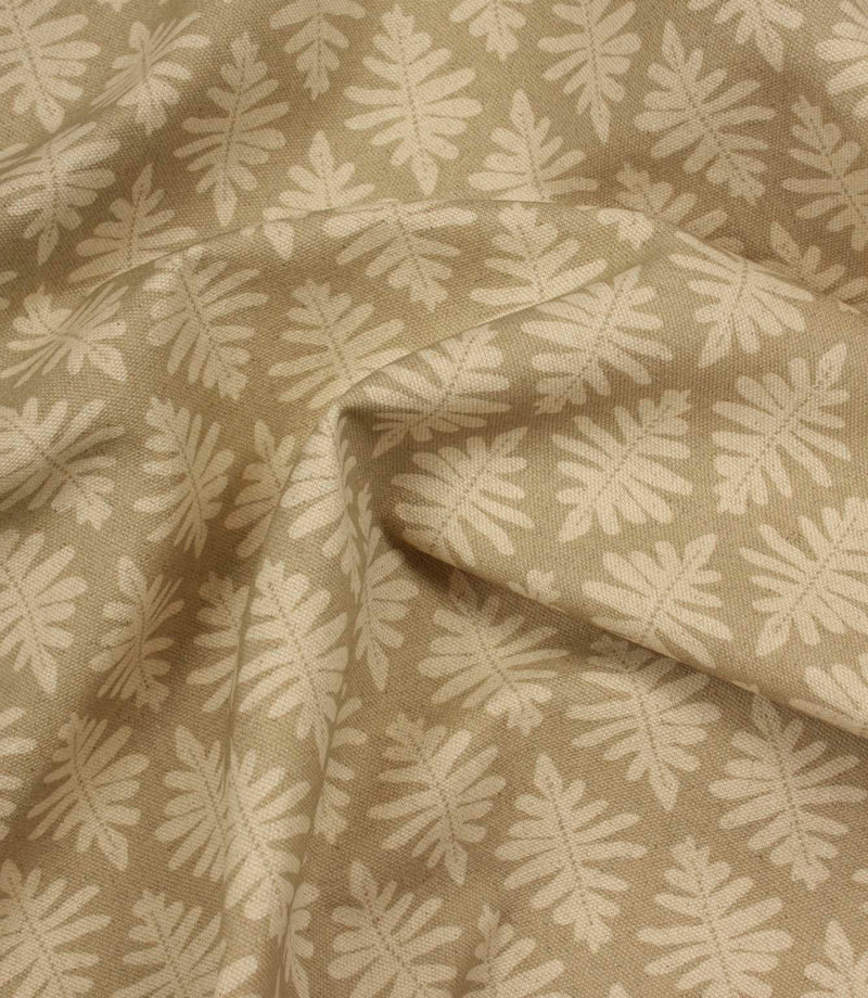 Draped Ashleaf Almond foliage fabric suitable for curtains, blinds and cushions.