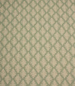 Ashleaf Dill fabric with a repeating cream leaf motif on a soft sage green background.