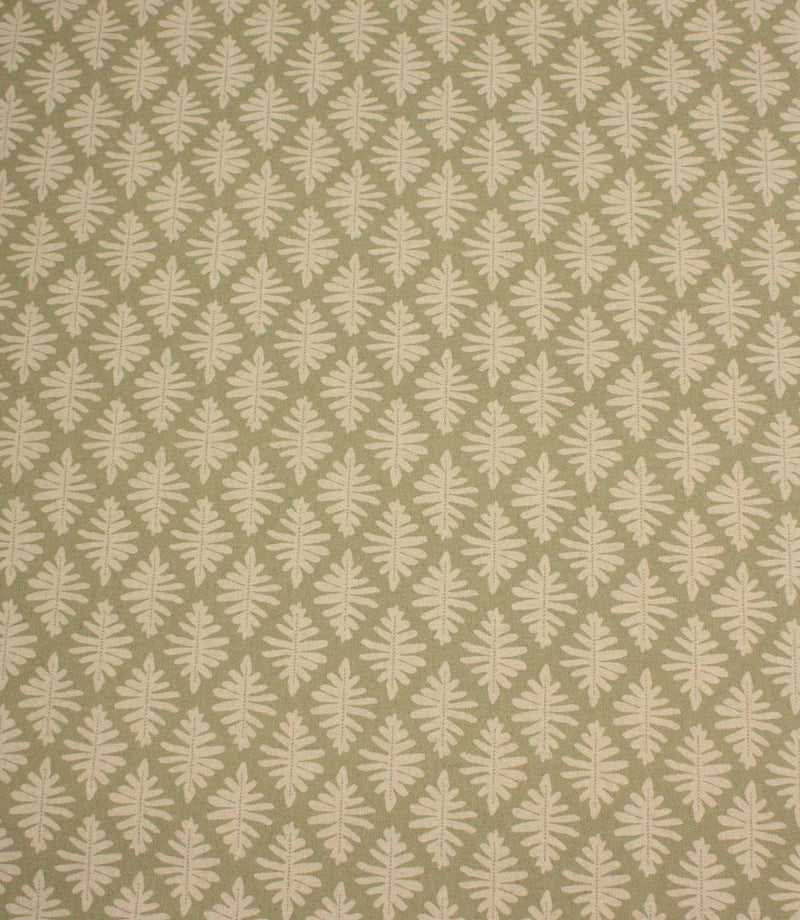 Ashleaf Lemon Grass woven fabric featuring a small-scale foliage pattern across the full fabric width.