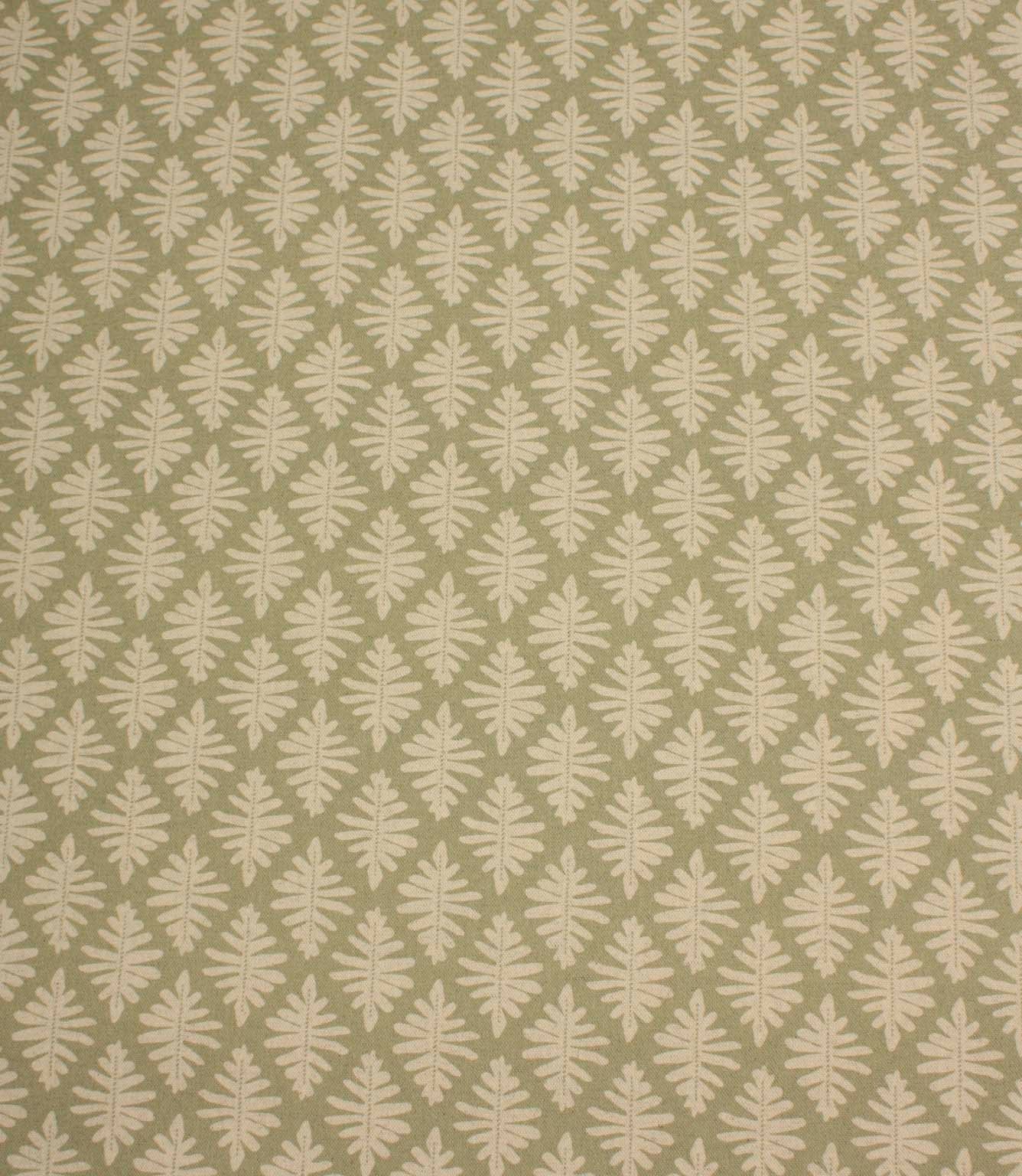 Ashleaf Lemon Grass woven fabric featuring a small-scale foliage pattern across the full fabric width.