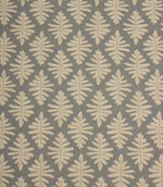 Close-up of Ashleaf Monsoon fabric showcasing the woven texture and contemporary leaf motif.
