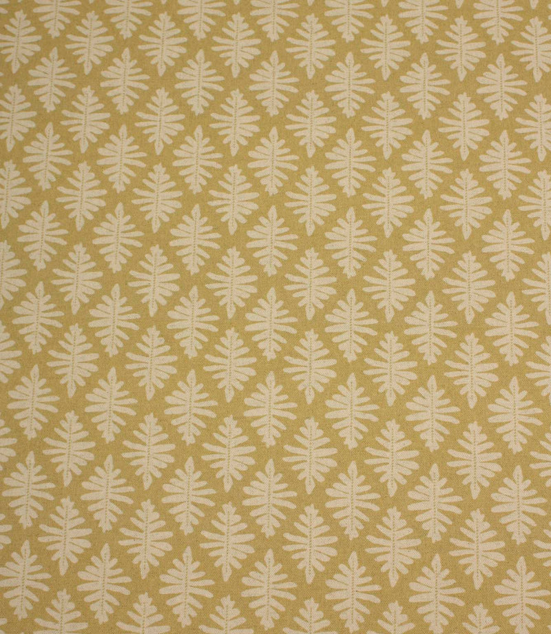 Ashleaf Pesto woven fabric featuring a small-scale foliage pattern across the full fabric width.