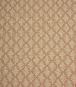 Ashleaf Tuskan Pink fabric featuring a repeating cream leaf motif on a soft dusky pink background.
