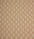 Ashleaf Tuskan Pink fabric featuring a repeating cream leaf motif on a soft dusky pink background.