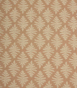 Close-up of Ashleaf Tuskan Pink woven fabric showcasing the textured finish and stylised botanical leaf pattern.