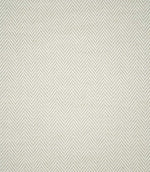 Bampton Argent herringbone fabric shown flat, displaying the full repeating neutral grey and off-white chevron design and textured woven finish.