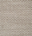Bampton Bison herringbone fabric close-up, showing the textured chocolate brown and off-white woven chevron pattern with clearly visible yarn detail.