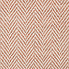 Bampton Chestnut herringbone fabric close-up, showing a textured chestnut orange and off-white woven chevron pattern with clearly visible yarn detail.