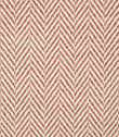 Bampton Chestnut herringbone fabric close-up, showing a textured chestnut orange and off-white woven chevron pattern with clearly visible yarn detail.
