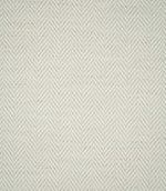 Bampton Elephant Grey herringbone fabric shown flat, displaying the full repeating pale grey and off-white chevron design and subtle woven texture.