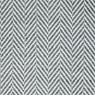 Bampton Ink herringbone fabric close-up, showing a dark navy blue and off-white woven chevron pattern with a clearly defined textured finish.