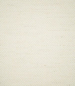 Bampton Jasmine herringbone fabric shown flat, displaying the repeating cream-on-cream chevron pattern and softly textured woven finish.