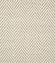 Bampton Taupe herringbone fabric close-up, showing a warm taupe and off-white woven chevron pattern with a detailed textured finish.