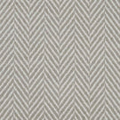 Close-up of Bampton Argent woven upholstery fabric showcasing the textured herringbone chevron weave in soft argent grey and ivory with a premium finish.