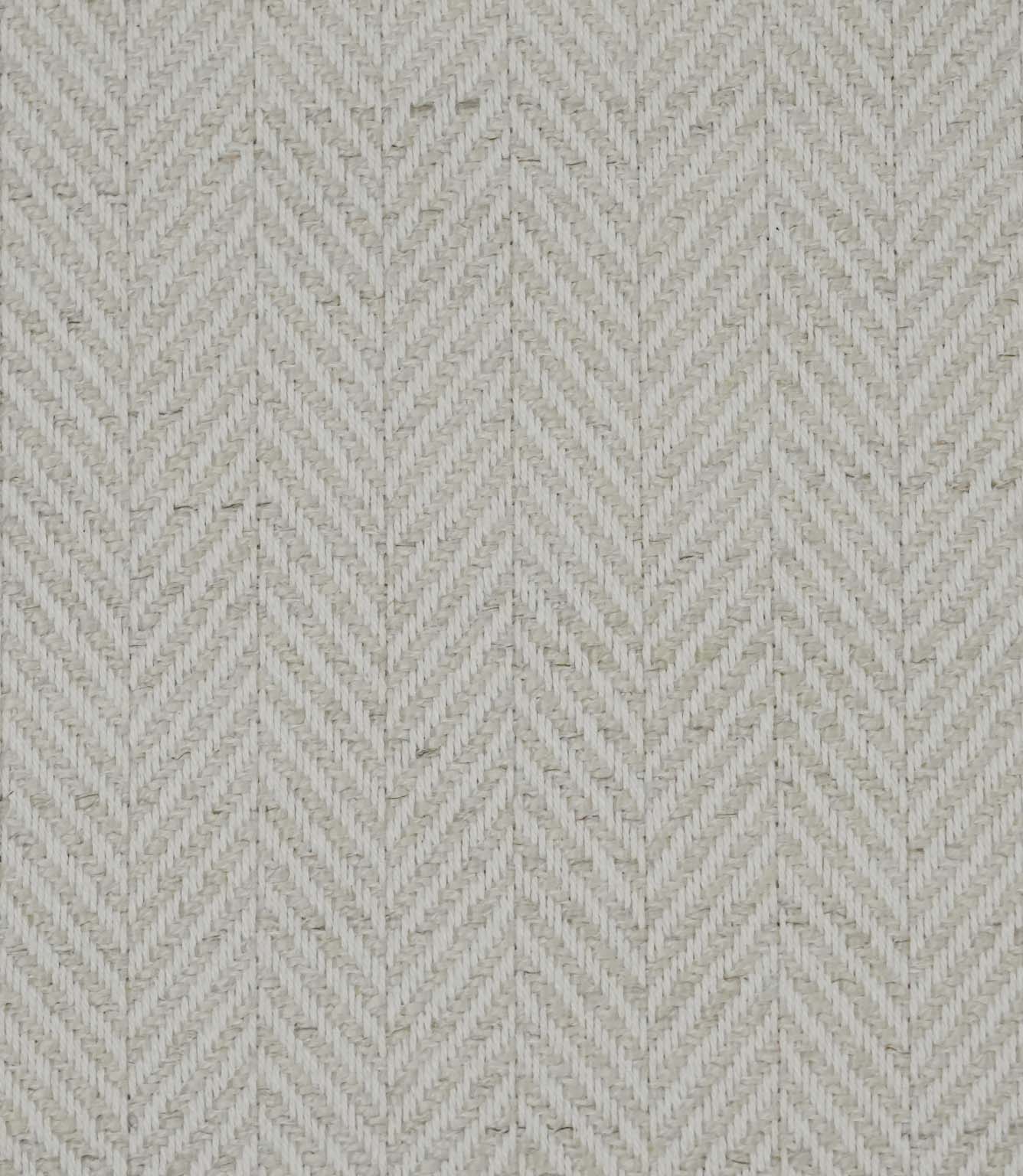 Close-up of Bampton Jasmine woven herringbone upholstery fabric showing the detailed textured weave.