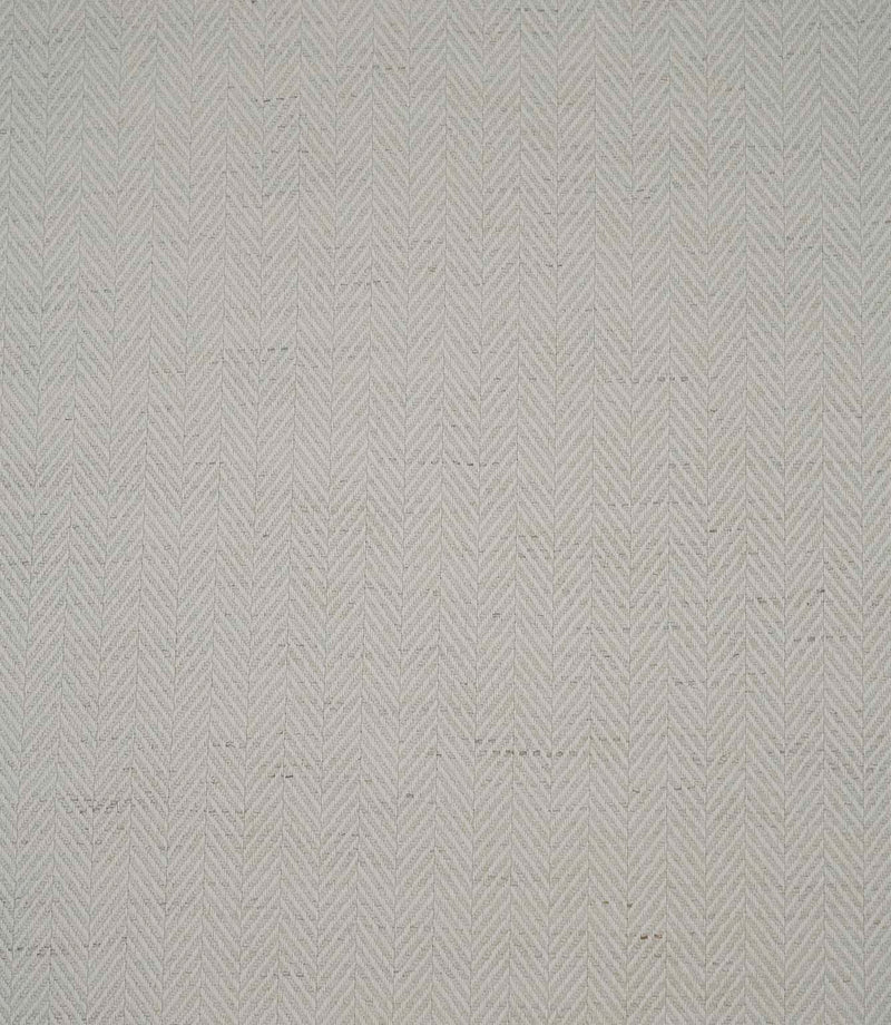 Full width view of Bampton Jasmine woven herringbone fabric with a classic repeating pattern.