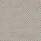 Close-up of Bampton Taupe woven herringbone upholstery fabric featuring a classic chevron design in soft taupe and ivory with a textured finish.