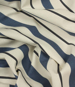 Bayford Stripe Fabric / Navy