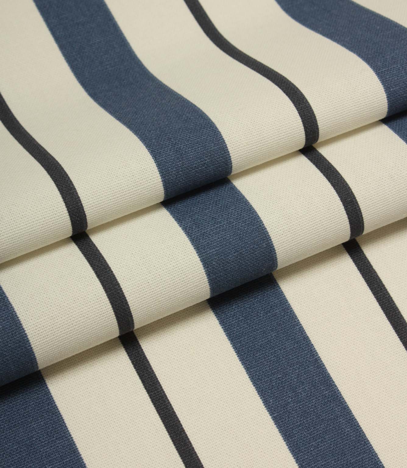 Bayford Stripe Fabric / Navy