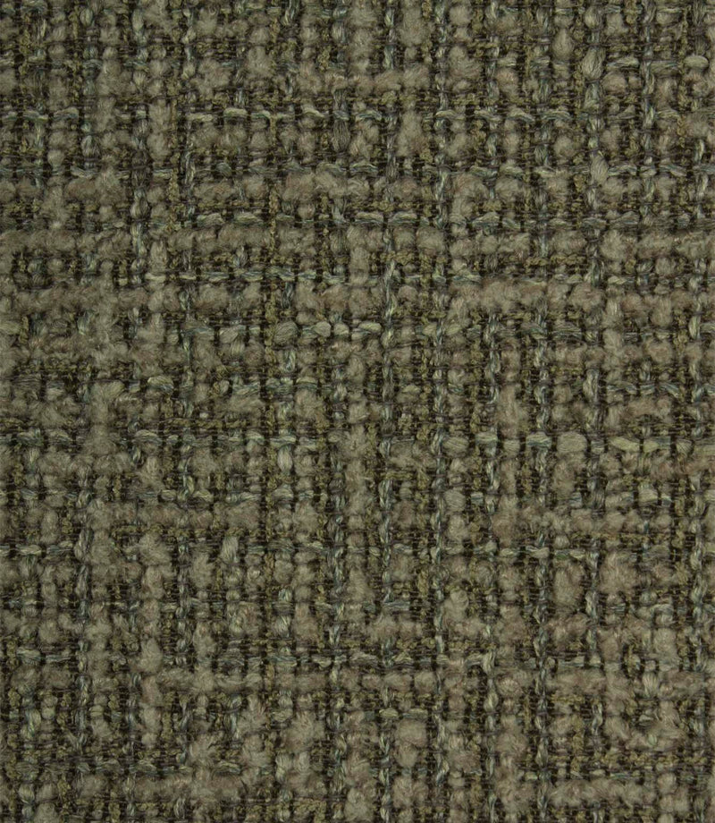 Close-up detail of Bellmere Forest upholstery fabric highlighting the tactile boucle texture and woven construction.