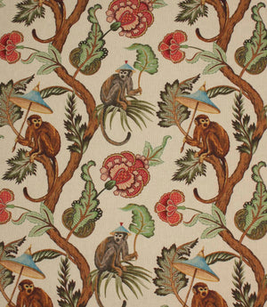 Botanical Monkey Fabric / Multi