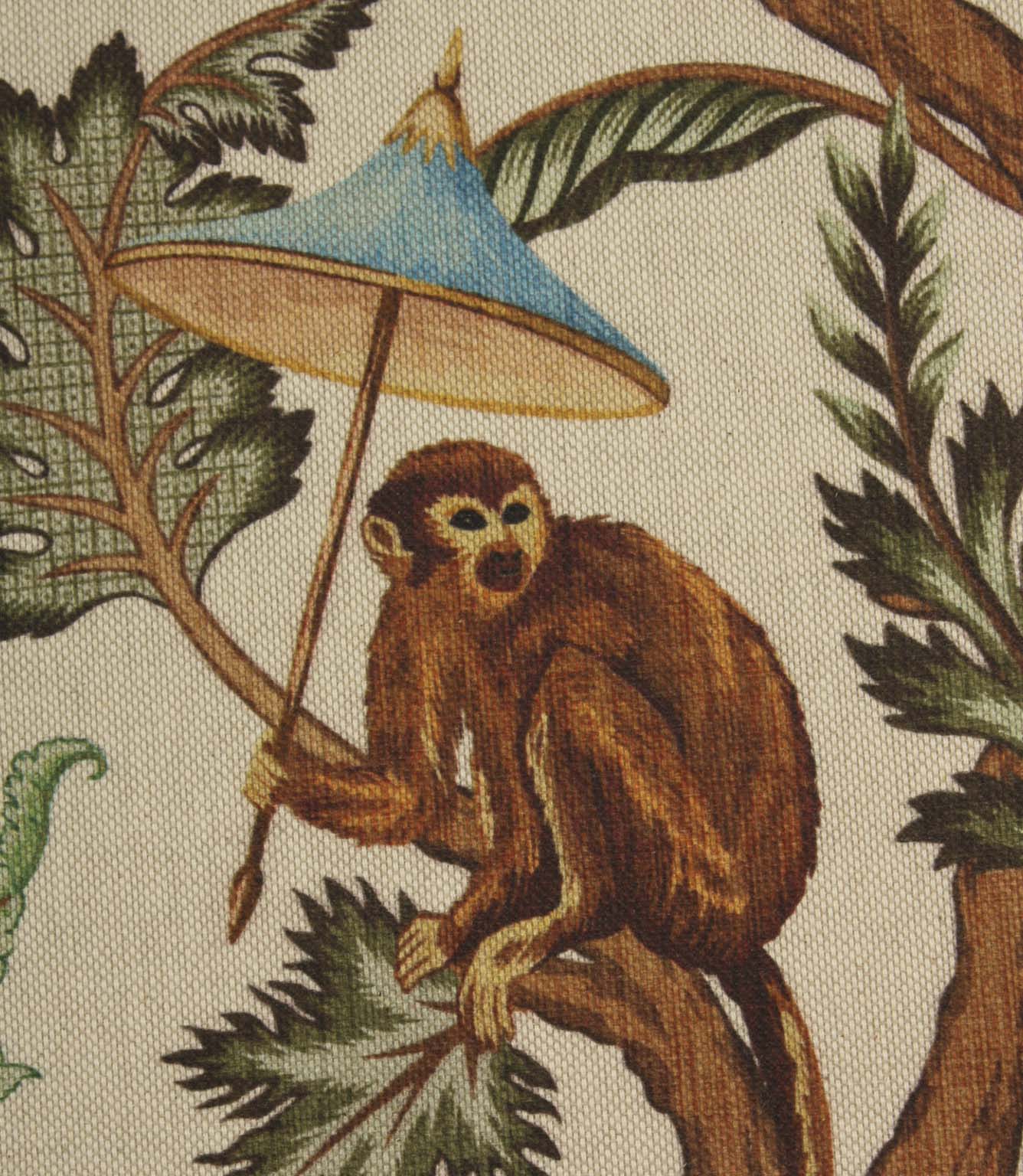 Botanical Monkey Fabric / Multi