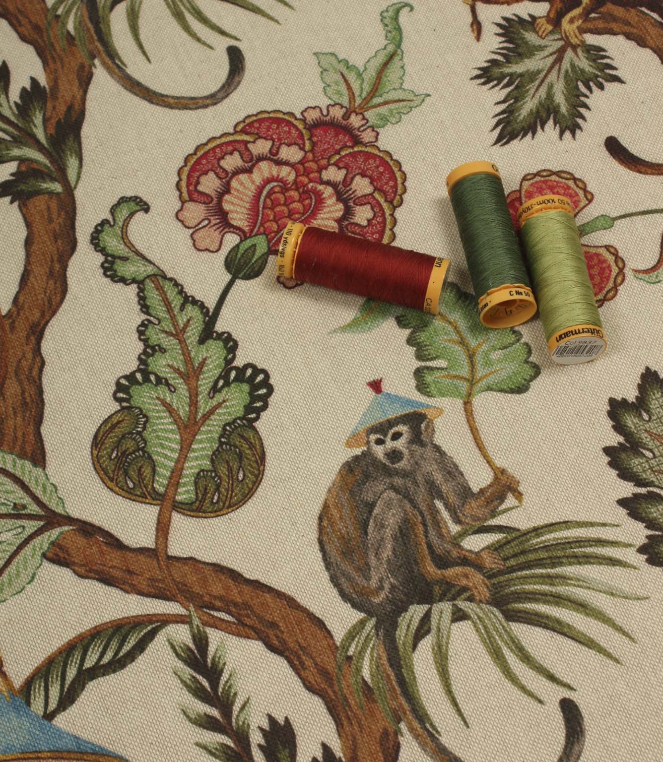 Botanical Monkey Fabric / Multi