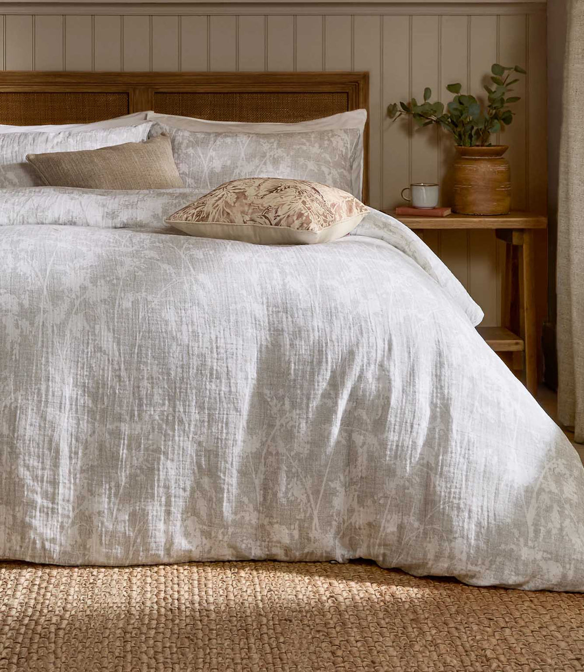 Braeflower Reversible Muslin Duvet Cover Set Natural