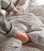Braeflower Reversible Muslin Duvet Cover Set Natural