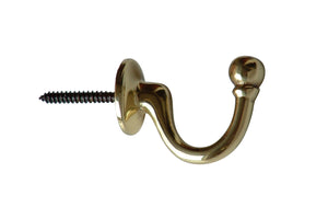 Brass Tieback Hooks
