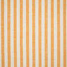 Close-up of Broadway Stripe Sunflower fabric featuring evenly spaced vertical sunflower orange and warm off-white stripes, with the detailed woven construction clearly visible across the textured surface.