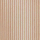 Brookhaven Coralee fabric with delicate vertical stripes in coral, terracotta, mustard and cream, featuring fine dotted detailing and a subtle woven texture.