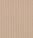 Brookhaven Coralee fabric with delicate vertical stripes in coral, terracotta, mustard and cream, featuring fine dotted detailing and a subtle woven texture.